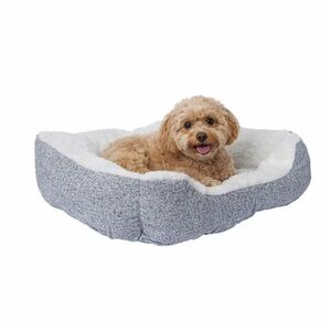 Cozy Gray Dog Bed soft plushy bed